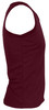 A burgundy men's singlet featuring a fitted design and no sleeves, with a logo on the side.