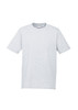 A light grey short sleeve men's tee with a simple design and a tag visible at the neckline.