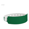 A dark green vinyl wristband with white vent holes and a secure snap closure.