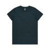 A dark green T-shirt with a simple crew neck design and no visible patterns or graphics. It has a logo on the neckline.