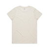A light cream T-shirt with a plain back. Features no visible branding.