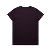 A dark grey T-shirt with a simple crew neck design, featuring a smooth back without any visible graphics or logos.