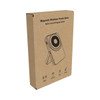 A magnetic wireless power bank in a cardboard box featuring a built-in stand and fast charging cables.