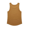 A mustard-yellow singlet featuring a rounded hem and no visible branding.