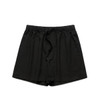 Black pyjama bottoms with an elastic waistband and drawstring detail. The fabric appears soft and lightweight.