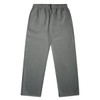 Cuffless track pants in a muted grey colour, featuring an elastic waistband and one pocket. Includes a logo.