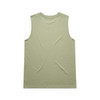 A light green sleeveless tank top with a plain back and a logo at the neckline.
