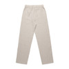 Light beige linen pants with an elastic waistband, featuring a straight leg design and no visible branding.