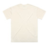 A plain cream oversized t-shirt displayed from the back, featuring a subtle logo.