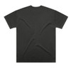 A black oversized t-shirt featuring a smooth back design and a simple, minimalist style.
