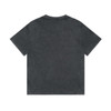 A dark grey heavy tee with a stone wash finish and short sleeves. The shirt features a logo.