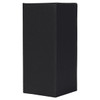 A black box, rectangular in shape, designed for packaging or storage. It has a smooth surface and no visible markings.