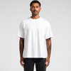A plain white Box Tee t-shirt displayed on a model with short sleeves and a relaxed fit.
