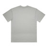 A grey T-shirt featuring a plain back and short sleeves. The shirt includes a logo on the side.