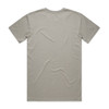 A plain khaki t-shirt with a casual fit and a simple design. The shirt has a branding logo on the back.