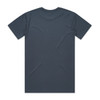 A dark grey staple tee with a classic t-shirt cut, featuring a plain back and short sleeves.