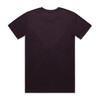 A black t-shirt with a plain back, featuring a logo on the lower side.