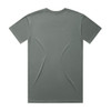 A plain grey T-shirt featuring a back view. The fabric appears smooth with no visible graphics or designs.