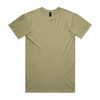 A khaki Staple Tee with a simple crew neckline, featuring a logo on the label.