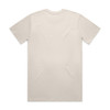 A cream-coloured classic T-shirt with a plain back and short sleeves. It includes a logo on the fabric.