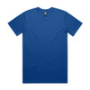 A blue classic tee t-shirt with short sleeves and a round neck. It features a logo at the neckline.
