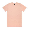 A plain peach Classic Tee T-shirt with a round neckline, featuring a logo at the collar.