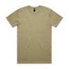 A khaki Classic Tee with a crew neckline and short sleeves. It features a logo on the inner tag.