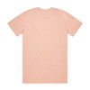 A peach-coloured T-shirt with a simple design, featuring a crew neck and short sleeves.