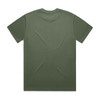 A green Heavy Tee T-shirt with a plain back and short sleeves, featuring a logo on the back.
