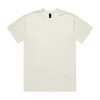 A plain cream Heavy Tee t-shirt with a round neckline and short sleeves. It features a logo on the label.