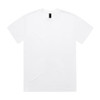 A plain white Heavy Tee t-shirt featuring a simple design and a logo on the label.
