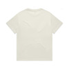 A plain cream Heavy Tee t-shirt with a crew neck and short sleeves, featuring a logo on the back.