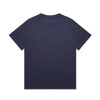 A navy blue Heavy Tee with a plain back, featuring a logo at the neckline.
