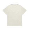 A plain cream Heavy Tee t-shirt featuring short sleeves and a simple design, with a logo present.