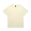 A cream-coloured heavy tee with a simple design and a logo at the neckline.