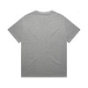 A grey Heavy Tee with a simple design and a logo on the back. Suitable for casual wear.