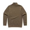 A brown half zip crew jumper with no visible design details or logos on the back.