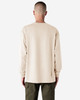 A beige American Apparel Super Heavyweight T-Shirt displayed from the back, featuring long sleeves and a simple design.
