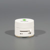 A white suction phone stand with an adjustable switch and an Android logo on top, set against a grey background.