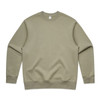 A green jumper with a simple design and a logo, made from a comfortable fabric.
