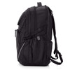 A black High Sierra Access 4.0 backpack featuring multiple compartments and a side mesh pocket. It has a logo.