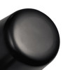 A black base of a mini rechargeable lamp with a smooth, rounded surface and subtle reflections. It has a logo present.