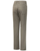 Men's flexi chino pants in khaki, featuring a smooth back design with pockets and a logo.