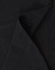 A black premium cotton long-sleeve tee shirt, showcasing the soft fabric and stitching details.