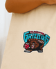 A natural tote bag featuring an embroidered Vancouver Grizzlies logo in blue, black, and brown.