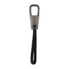 A grey carabiner-style clip with a black strap, designed as a charging cable accessory.