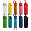 A range of Spyro Vacuum Bottles in various colours, including white, yellow, orange, pink, red, green, blue, and black. Each has a lid and a carrying loop.