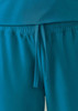 Unisex Pulse Straight Leg Scrub Pant in teal, featuring an elastic waistband with a drawstring for adjustment.
