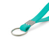 A teal silicone strap keytag featuring a metal ring and a sleek design, suitable for keyrings and tools.