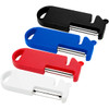 Four Kipper multi-purpose kitchen tools in black, blue, red, and white, featuring a stainless steel blade and a logo.